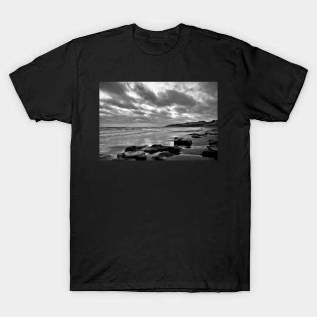 Whitley Bay beach at sunrise T-Shirt by Violaman